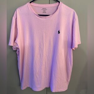 Polo Ralph Lauren blank basic XL pink tee shirt SINGLE STITCH With Logo